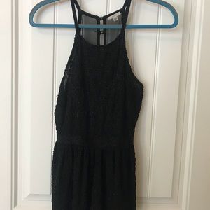 Black beaded romper